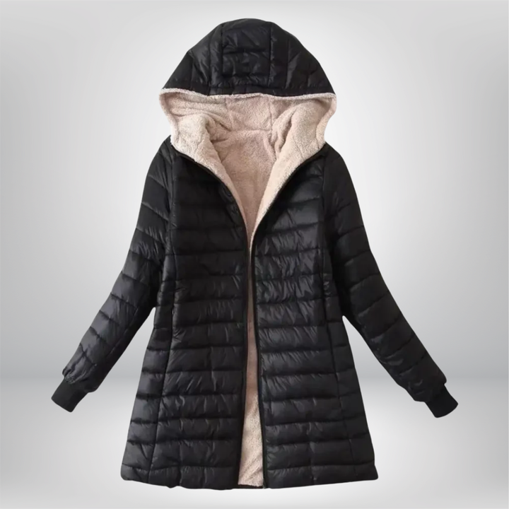 Camélia | Manteau d'Hiver Doublé en Sherpa