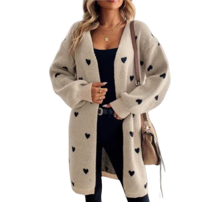 Julia - Cardigan mit Herzmuster