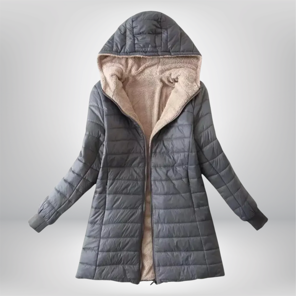 Camélia | Manteau d'Hiver Doublé en Sherpa