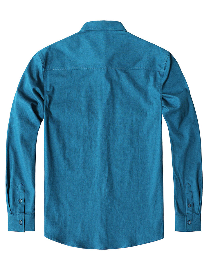 Chemise boutonnée à manches longues en jean pour homme