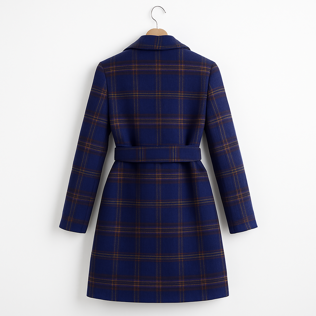 Jeanne | Manteau en Laine à Carreaux Classique