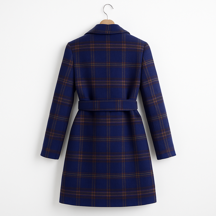 Jeanne | Manteau en Laine à Carreaux Classique