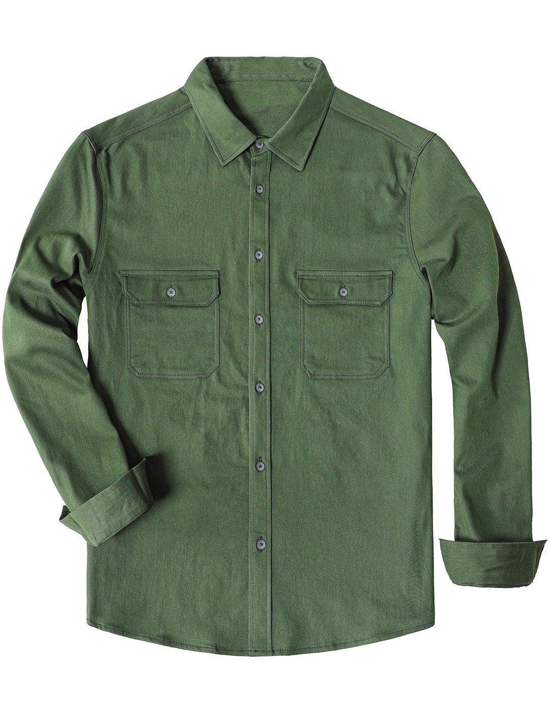 Chemise boutonnée à manches longues en jean pour homme