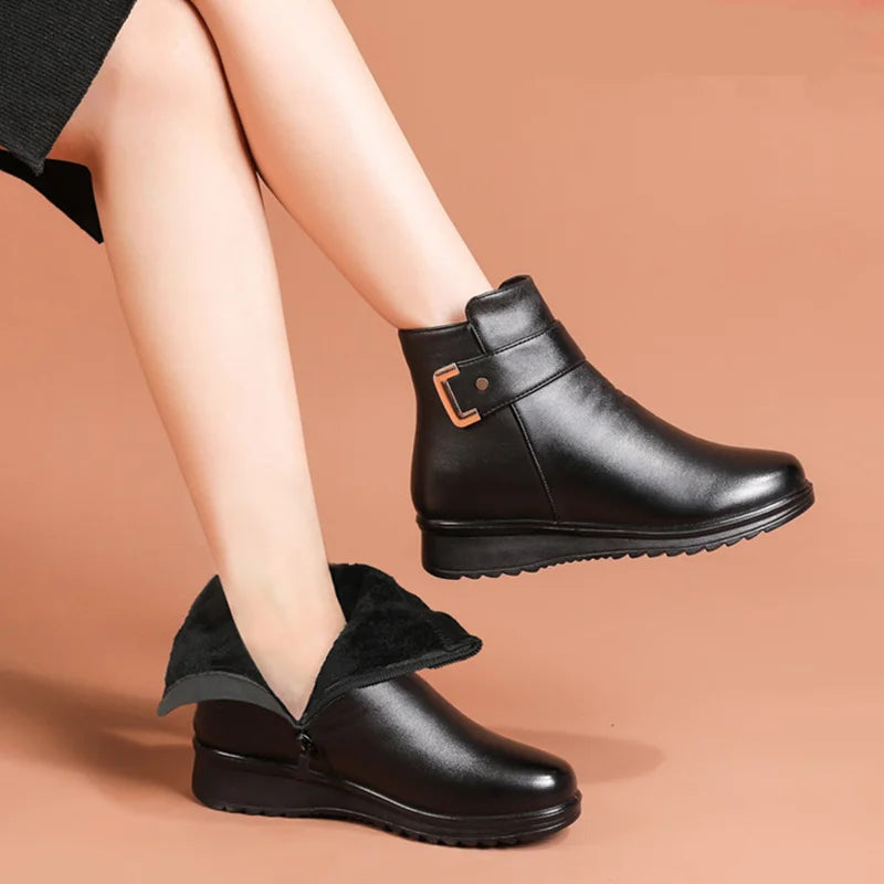 Bottes en Cuir Confortables et Soutenant