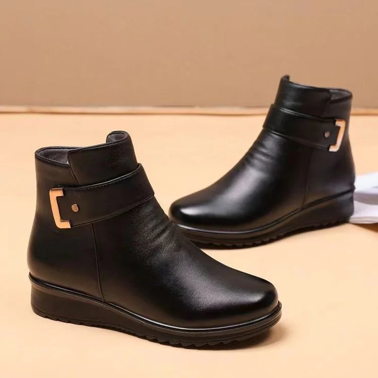 Bottes en Cuir Confortables et Soutenant