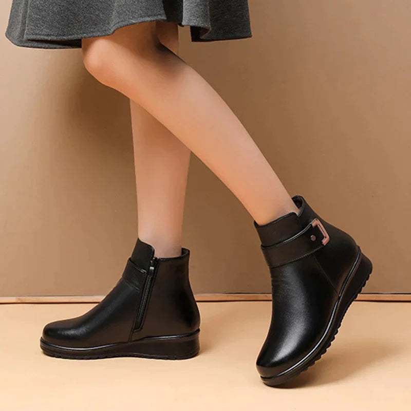 Bottes en Cuir Confortables et Soutenant
