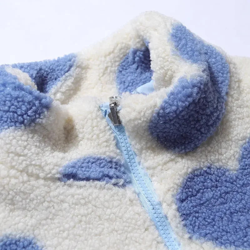 Catherine | Veste réversible à cœurs