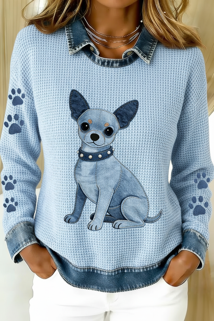 Aléna | Blouse Patchwork Chic et Doux