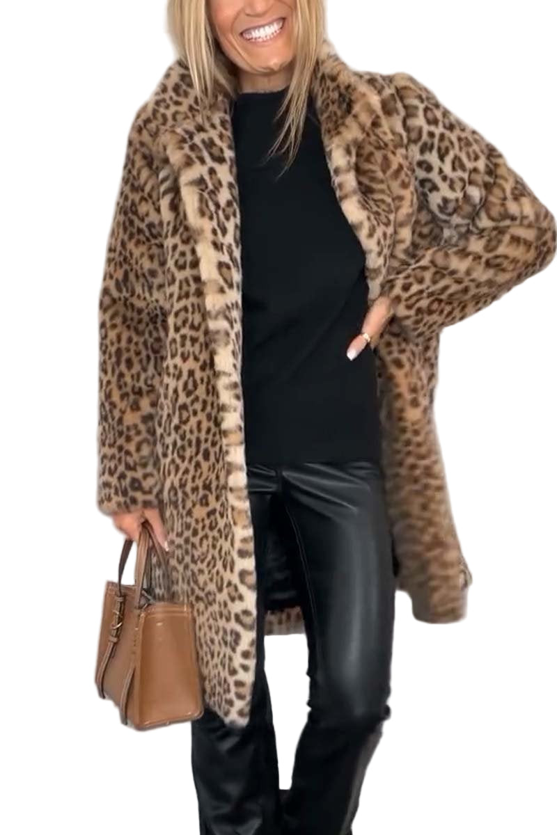 Amara - Manteau léopard